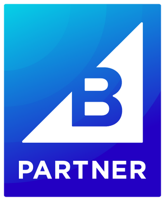 BigCommerce Partner-Logo in Blau und Weiß